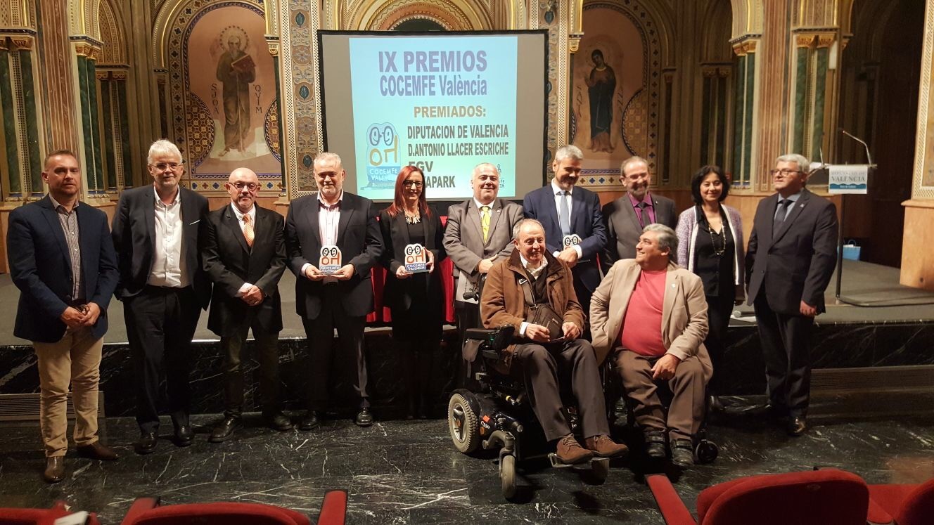 Galardonados en los IX Premios COCEMFE Valencia