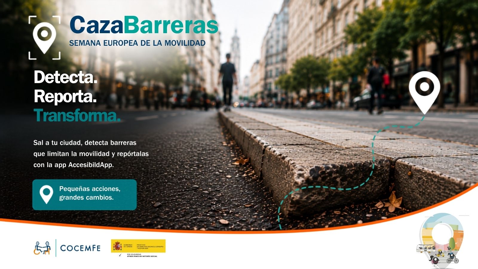 COCEMFE CV y COCEMFE lanzan #CazaBarreras para reivindicar una movilidad inclusiva durante la Semana Europea de la Movilidad